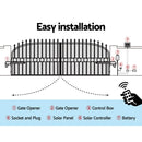 LockMaster 1000KG Swing Gate Opener Auto Solar Power Electric Kit Remote Control