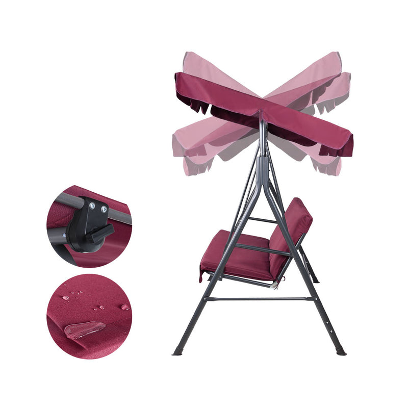 Gardeon Outdoor Swing Chair Hammock 3 Seater Garden Canopy Bench Seat Backyard - Coll Online