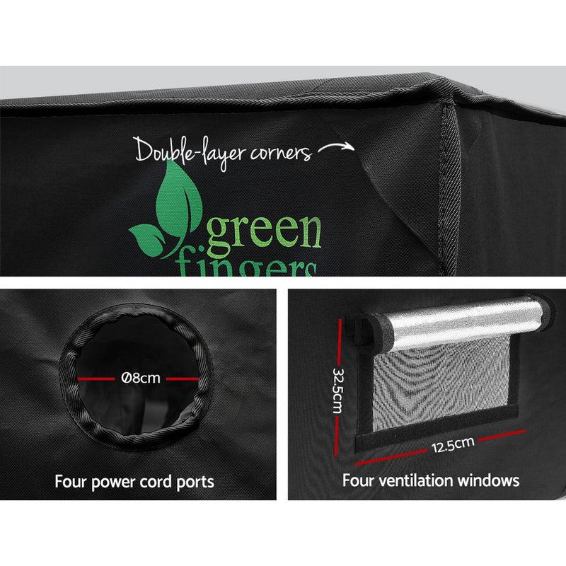 Greenfingers Hydroponics Grow Tent Kits Hydroponic Grow System 2.4m x 1.2m x 2m 600D Oxford - Coll Online