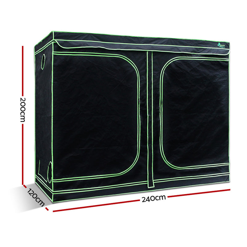 Greenfingers 1680D 2.4MX1.2MX2M Hydroponics Grow Tent Kits Hydroponic Grow System - Coll Online