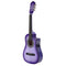 Alpha 34" Inch Guitar Classical Acoustic Cutaway Wooden Ideal Kids Gift Children 1/2 Size Purple with Capo Tuner - Coll Online
