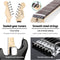 Alpha Electric Guitar Music String Instrument Rock Black Carry Bag Steel String - Coll Online