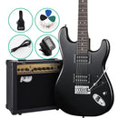 Alpha Electric Guitar And AMP Music String Instrument Rock Black Carry Bag Steel String - Coll Online