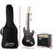 Alpha Electric Guitar And AMP Music String Instrument Rock Black Carry Bag Steel String - Coll Online
