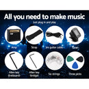 Alpha Electric Guitar And AMP Music String Instrument Rock Black Carry Bag Steel String - Coll Online