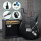 Alpha Electric Guitar And AMP Music String Instrument Rock Black Carry Bag Steel String - Coll Online