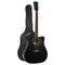 Alpha 41" Inch Electric Acoustic Guitar Wooden Classical Full Size EQ Bass Black - Coll Online