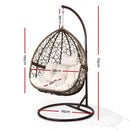 Gardeon Outdoor Hanging Swing Chair - Brown - Coll Online
