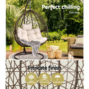Gardeon Outdoor Hanging Swing Chair - Brown - Coll Online