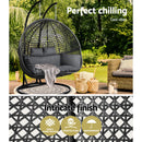 Gardeon Outdoor Double Hanging Swing Chair - Black - Coll Online