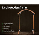 Gardeon Outdoor Swing Chair Timber Hammock Pillow Patio Wooden Bench Furniture - Coll Online