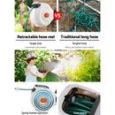 Greenfingers Retractable Hose Reel 20M Garden Water Brass Spray Gun Auto Rewind - Coll Online