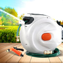 Greenfingers Retractable Hose Reel 30M Garden Water Brass Spray Gun Auto Rewind - Coll Online