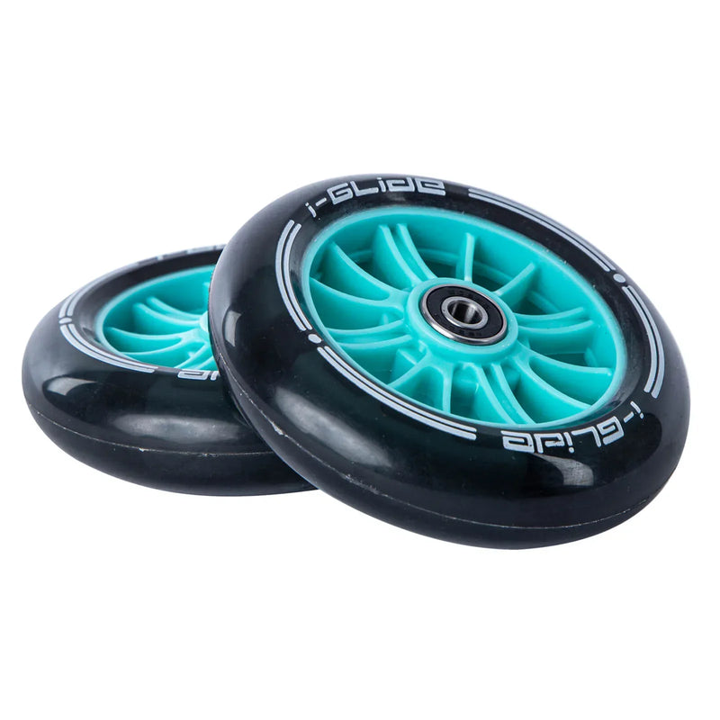 I-GLIDE Front Wheels for 3 Wheel Scooter Aqua