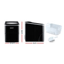 DEVANTi Portable Ice Cube Maker Machine 2L Home Bar Benchtop Easy Quick Black - Coll Online