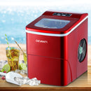 DEVANTi Portable Ice Cube Maker Machine 2L Home Bar Benchtop Easy Quick Red - Coll Online