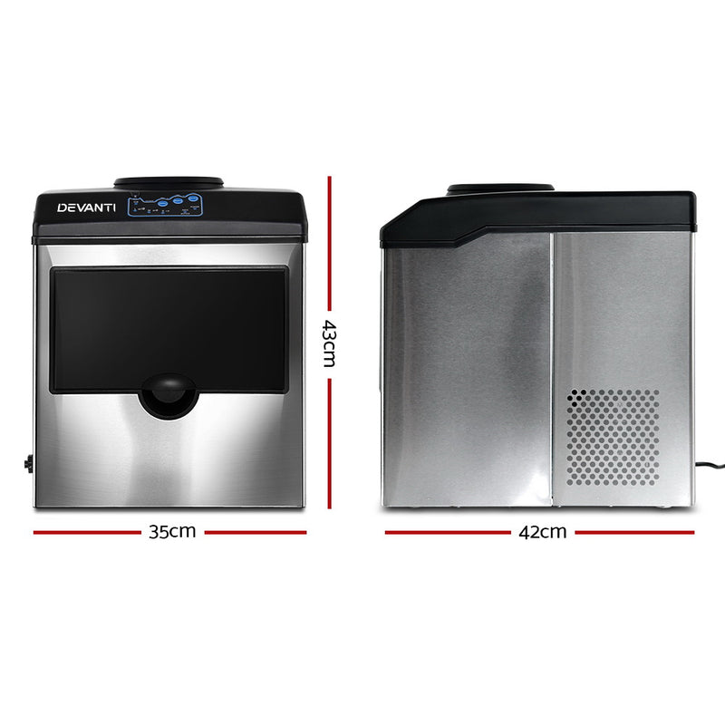 DEVANTi 2 in 1 Portable Commercial Ice Cube Maker Machine Water Dispenser - Coll Online