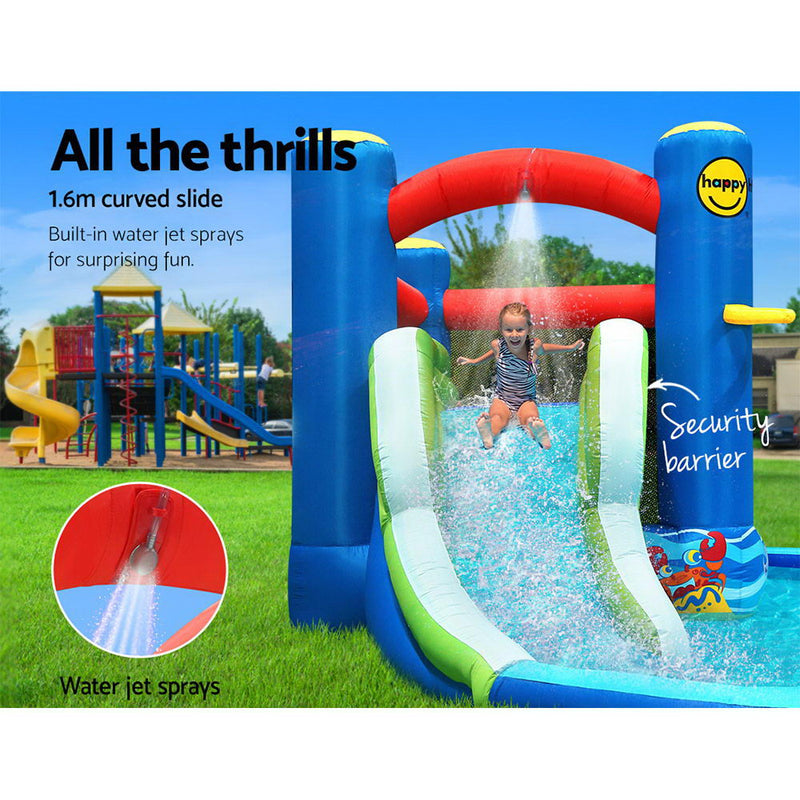 Happy Hop Inflatable Water Jumping Castle Bouncer Kid Toy Windsor Slide Splash - Coll Online