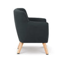 Keezi Kids Sofa Armchair Fabric Furniture Lorraine French Couch Children Black - Coll Online