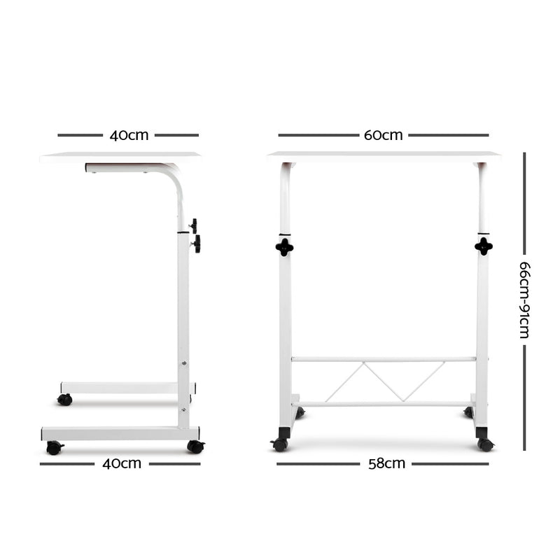 Portable Adjustable Wooden Latpop Stand - White - Coll Online