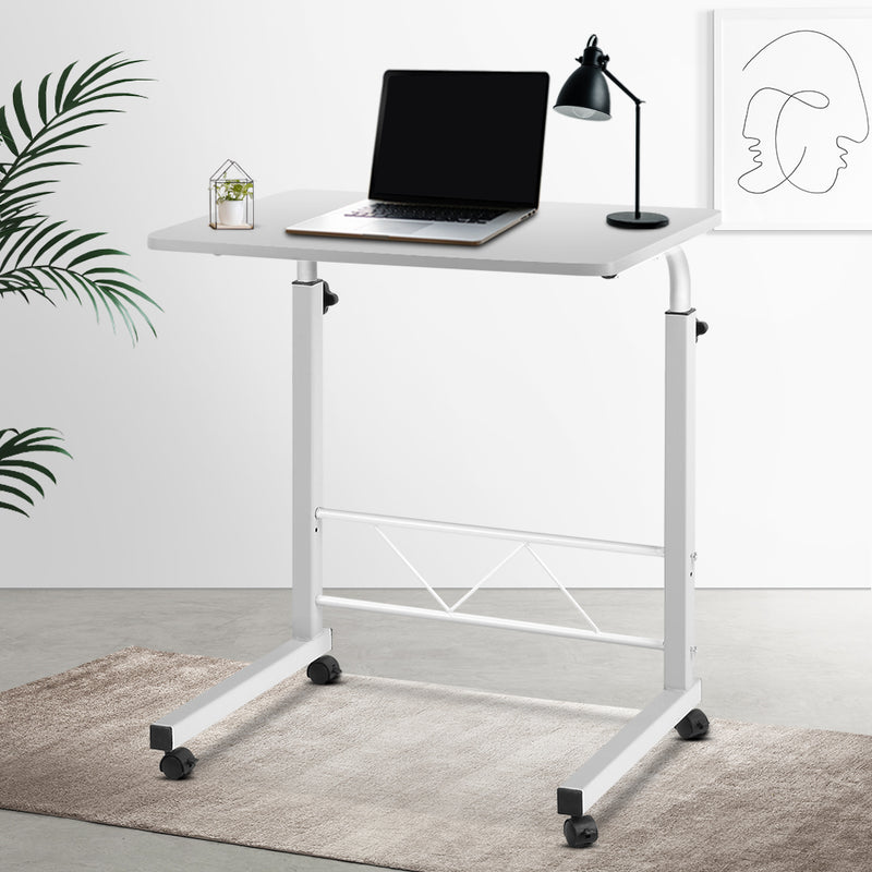 Portable Adjustable Wooden Latpop Stand - White - Coll Online