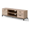 Artiss TV Cabinet Entertainment Unit Stand Industrial Wooden Metal Frame 132cm Oak - Coll Online
