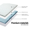 Giselle Bedding Cool Gel Memory Foam Mattress Topper Bamboo Cover 8CM 7-Zone Queen - Coll Online