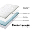 Giselle Bedding COOL GEL Memory Foam Mattress Topper BAMBOO Cover Double 8CM Mat - Coll Online