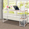 Artiss Metal Desk with Shelves - White with Oak Top - Coll Online