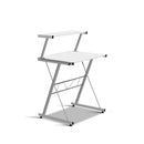 Artiss Corner Metal Pull Out Table Desk - White - Coll Online