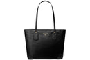 Michael Kors Eva Small Top-Zip Tote Bag (Black)