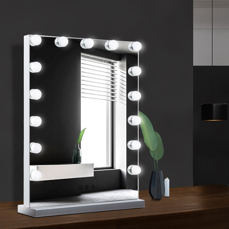 Embellir Hollywood Makeup Mirror With Light 15 LED Bulbs Lighted Frameless - Coll Online