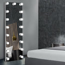 Standing Free Wall Full Length Mirror Dressing Mirror With Light Bulbs Makeup - Coll Online