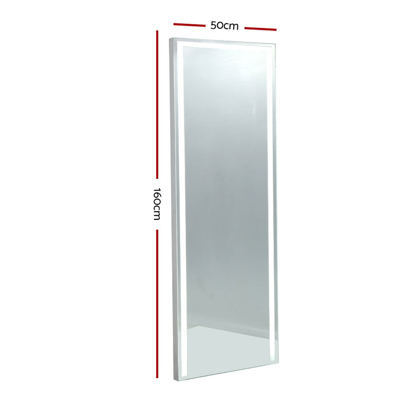Embellir LED Full Length Mirror Standing Floor Makeup Wall Light Mirror 1.6M - Coll Online