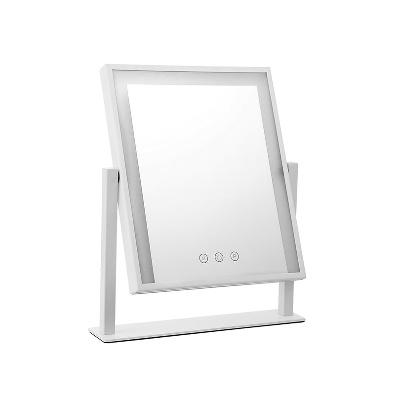 Embellir LED Makeup Mirror Hollywood Standing Mirror Tabletop Vanity White - Coll Online