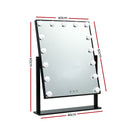 Embellir Hollywood Makeup Mirror Standing Mirror Tabletop Vanity 15 LED Bulbs - Coll Online