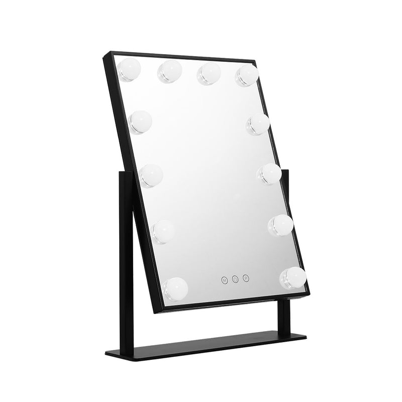 Embellir LED Standing Makeup Mirror - Black - Coll Online