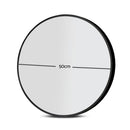 Embellir Round Wall Mirror 50cm Makeup Bathroom Mirror Frameless - Coll Online