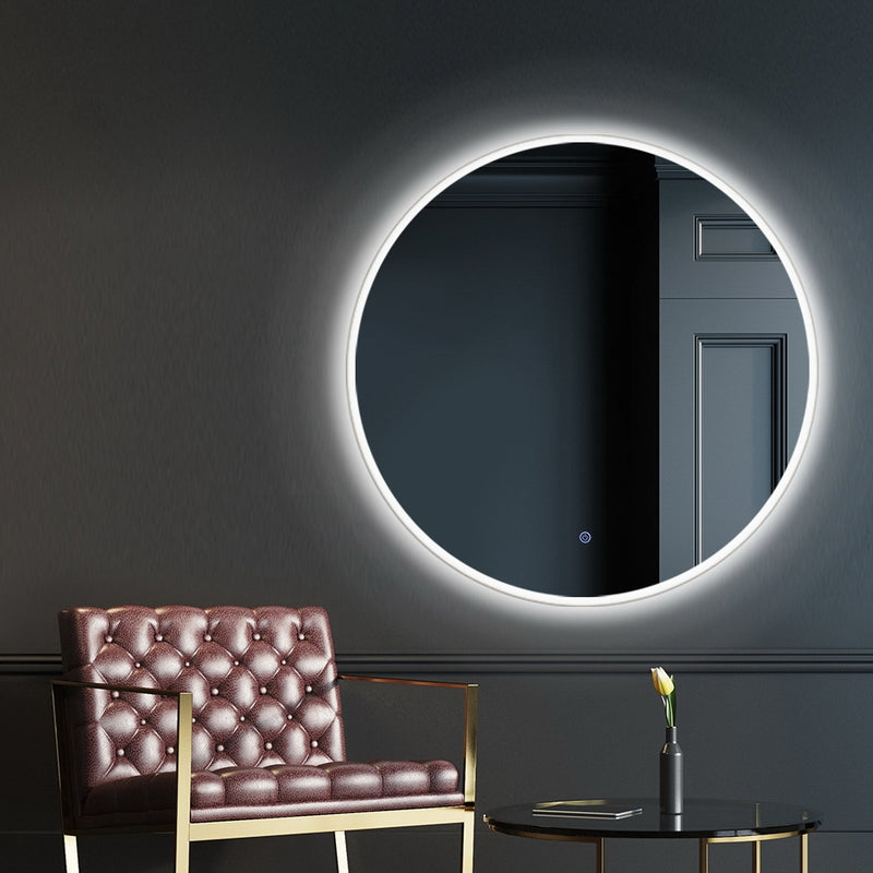 Embellir 70CM LED Wall Mirror With Light Bathroom Decor Round Mirrors Vintage - Coll Online