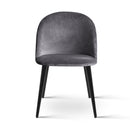 Artiss Velvet Modern Dining Chair - Dark Grey - Coll Online
