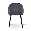 Artiss Velvet Modern Dining Chair - Dark Grey - Coll Online
