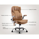 Artiss Massage Office Chair Gaming Chair Computer Desk Chair 8 Point Vibration Espresso - Coll Online