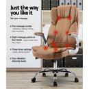 Artiss Massage Office Chair Gaming Chair Computer Desk Chair 8 Point Vibration Espresso - Coll Online