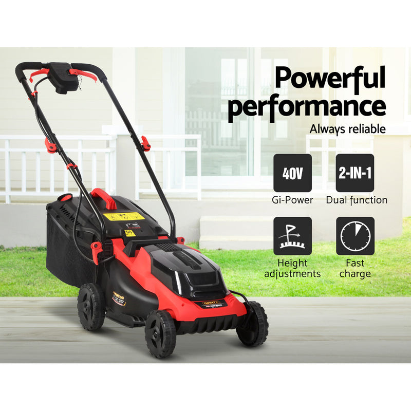 Garden Lawn Mower Cordless Lawnmower Electric Lithium Battery 40V - Coll Online