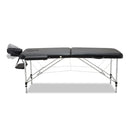 Zenses 2 Fold Portable Aluminium Massage Table - Black - Coll Online