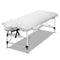 Zenses 75cm Wide Portable Aluminium Massage Table Two Fold Treatment Beauty Therapy White - Coll Online