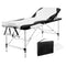 Zenses 3 Fold Portable Aluminium Massage Table - Black & White - Coll Online