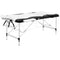 Zenses 3 Fold Portable Aluminium Massage Table - Black & White - Coll Online