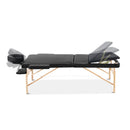 Zenses 3 Fold Portable Wood Massage Table - Black - Coll Online