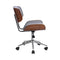 Artiss Executive Wooden Office Chair Fabric Computer Chairs Bentwood Seat Grey